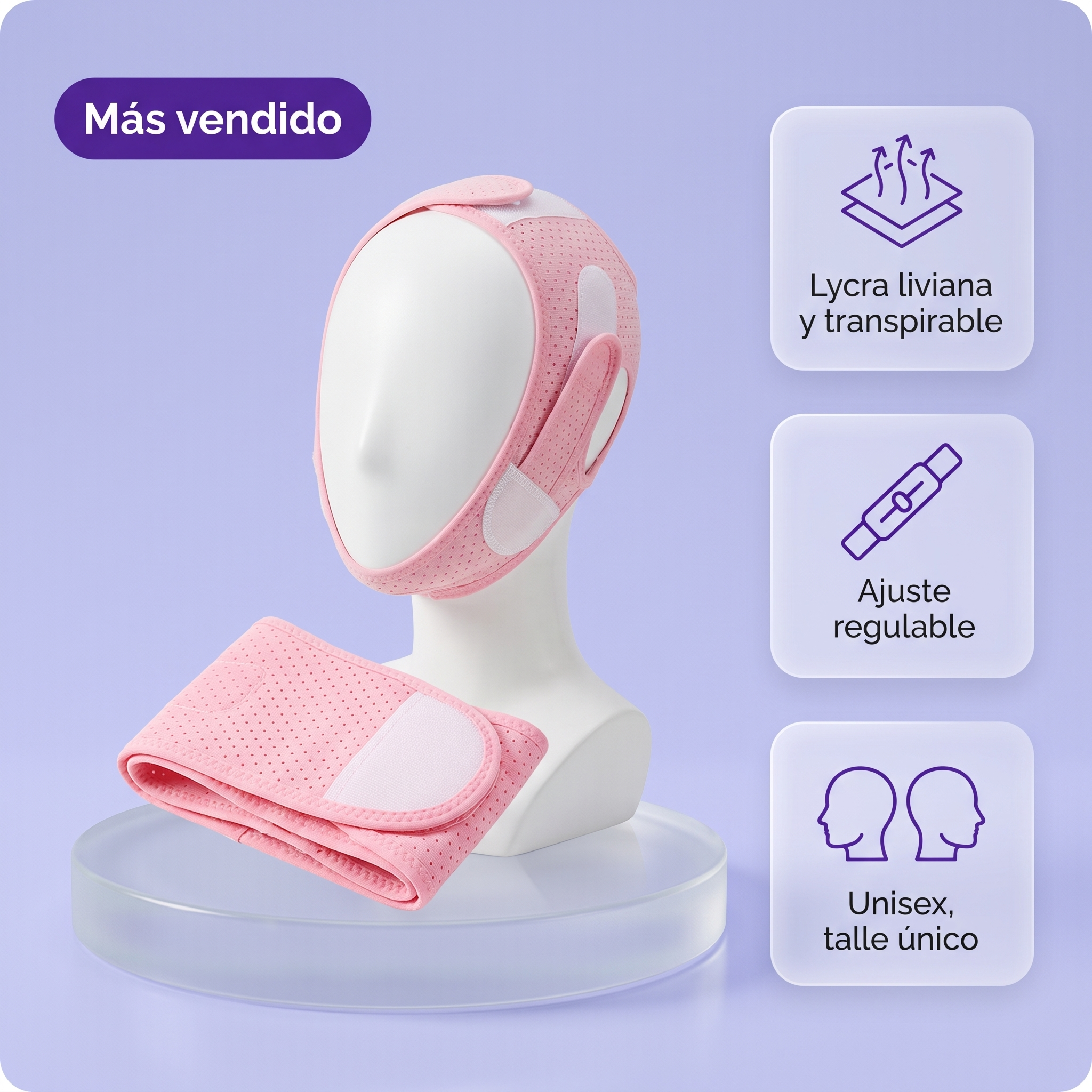 CONTORNOW, mentonera de lycra para dormir